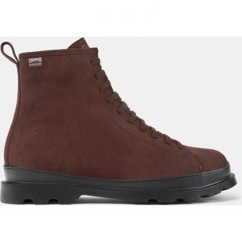 Camper Brutus Women's Burgundy Leather Ankle Boots with Hydroshield® Technology