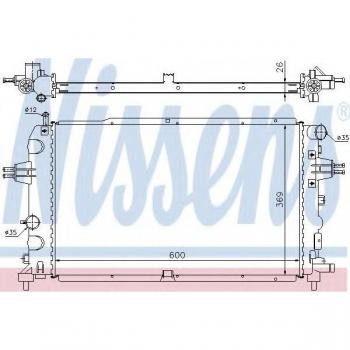 Radiador de refrigeración del motor Nissens 63111A