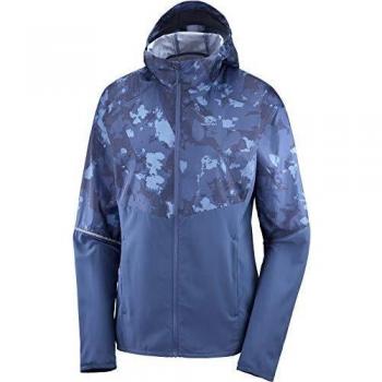 SALOMON Agile FZ Hoodie Sudadera, Mujer, Dark Denim/ao, XS
