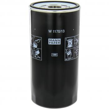 Original MANN-FILTER Filtro de aceite lubricante W 1170/13 – Para maquinaria industrial, agrícola y de construcción