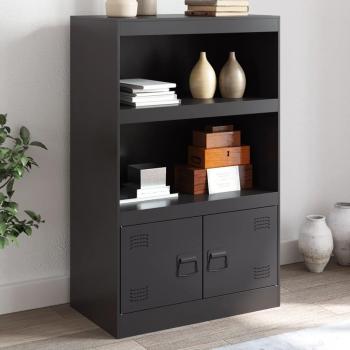 Aparador negro de acero 67x39x107 cm Vidaxl