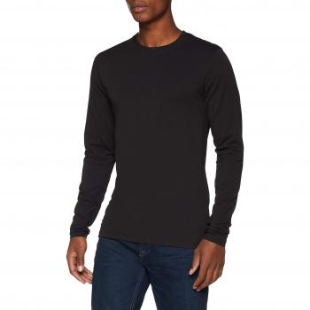 Only & Sons Onsbasic Slim LS tee Noos, Camisa Manga Larga para Hombre, Negro Black, Large