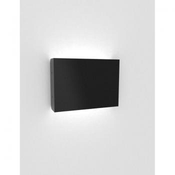 Aplique de pared Lumicom, tira LED 6W/m, 3000K, metal negro brillante, L.15
