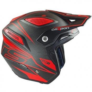 Mots MT6110LR Trial Go 2 Carbón Casco, Rojo, Talla L