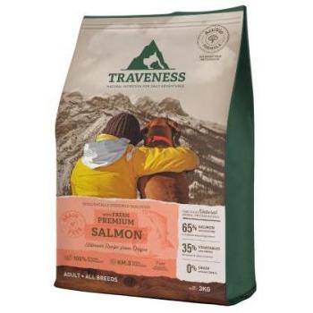 Traveness Pienso Natural Grain Free Receta de Salmón Sensitive para Perros