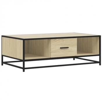 Mesa de Centro Madera Ingeniería Metal Roble Sonoma 100x57x35cm