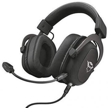 Trust Cascos Gaming GXT 414 Zamak Auriculares Gamer con Micrófono Extraíble y Flexible y Diadema Ajustable, Cable Trenzado de 1 m, para PS4, PS5, PC, Nintendo Switch, Xbox One, Xbox Series X - Negro