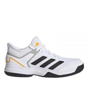 adidas Ubersonic 4 K Junior - Zapatillas de Alto Rendimiento para Jóvenes Entusiastas del Pádel, Todas Las Superficies, Color Blanco y Negro