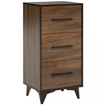 Cómoda Parma D102, 3 Cajones, Nogal, 94x47x40cm