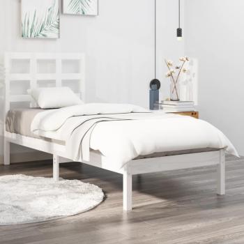 Cama de madera maciza de pino blanco 100x200 cm