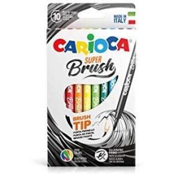 Carioca Rotuladores Super Brush, 10 Uds, Multicolor