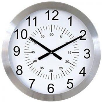 Orium-Reloj de Pared de Aluminio, básico 11455 Metal, 60 cm de diámetro