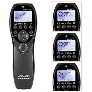 Neewer® DSLR Mando Disparador Temporizador con Control remoto inalámbrico 320 pies /100m con pantalla LCD y Receptor Transmisor 2.4G 32CH para Panasonic DMC-FZ50/ DMC-FZ50K/ DMC-FZ50S/ DMC-FZ30/ DMC-FZ150/ DMC-FZ30K/ DMC-FZ20/ DMC-FZ20K/ DMC-FZ20S/ LC-1