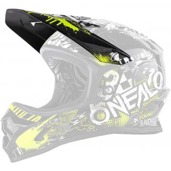 O'NEAL | Visor de Recambio Casco de Montaña | Motocross MX Enduro | Visor de Recambio para Backflip RL2 Attack| Visor de Recambio Backflip RL2 Attack| Adulto | Negro Amarillo Neón | Talla única