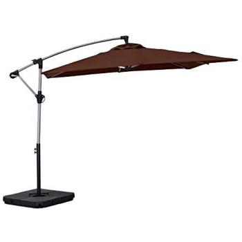 Sombrilla de jardín 2,5x2,5 con brazo lateral descentrado Ipanema