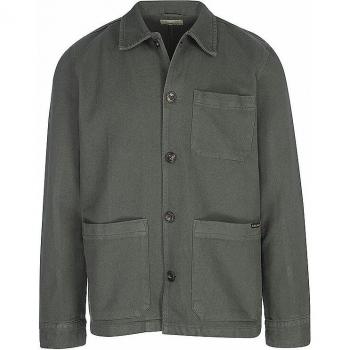 Nudie Jeans Barney Worker Overshirt Jacket in Olive, Size Small
