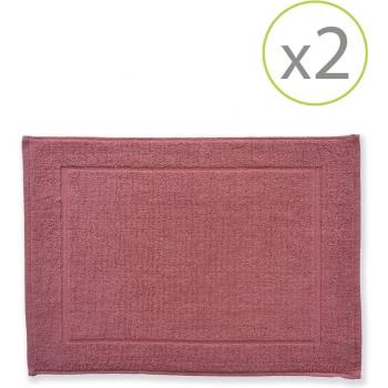 Toalla La Mariposa de Oro 100% Algodón lisa 500 gr Berenjena, extra suave; Pack de 2 alfombrines de baño de 45 x 65 cm berenjena