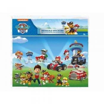Set de Pegatinas Reutilizables La Patrulla Canina 28 x 22 cm para Juegos y Decoración Infantil
