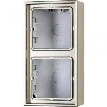 Caja superficie doble 2 elementos aluminio JUNG AL2582A-L