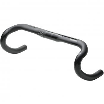 3T Rennlenker 'Ergonova LTD Stealth' Carbon, 31,8 mm Lenkerklemmung, Höhe 123 mm, Tiefe 77 mm SB-verpackt, mit besonders flacher kompakter Krümmungsform, mit breiter abgeflachter Oberfläche und einfachem Übergang zu den Bremsen. Kabeldu