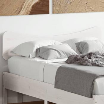 Cabecero de cama blanco 120 cm de madera maciza de pino