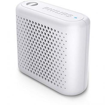 Philips Audio BT55W/00 - Mini Altavoz Bluetooth Inalámbrico Portátil, Compatible con Smartphones, iPhone, Android y Tablet, Blanco