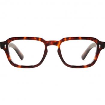 CHIMI A Tortoise Armazones para Hombre Tortoiseshell, gafas recetadas de carey en color tortuga, diseño moderno y elegante, estructura resistente y ligera, adecuadas para uso diario