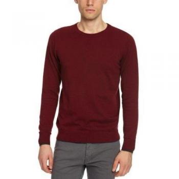 Guided Products - Jersey de manga larga con cuello redondo para hombre, color violet - bordeaux, talla 44