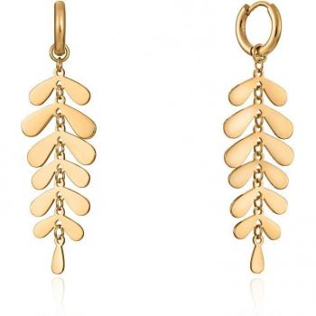 Pendientes Viceroy Kiss 14034E01012 de Acero IP Dorado con Colgante en Forma de Hoja