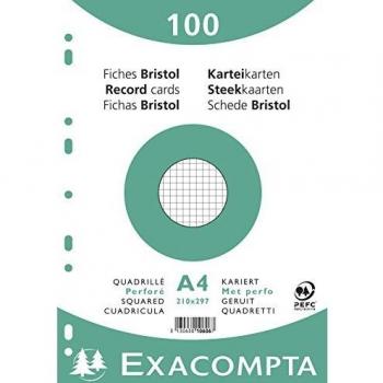 Exacompta 10606E - Cartulinas Bristol, 21 x 29 cm, color blanco