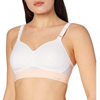 Triumph Triaction Hybrid Lite P Women's Sports Bra - White, Racerback, Non-Wired, Breathable Spacer Cups