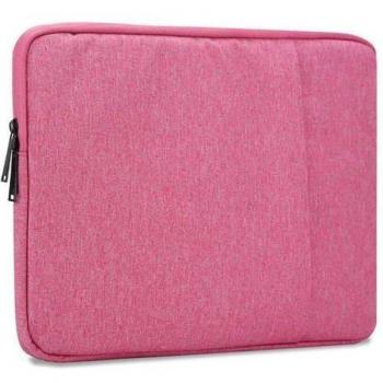 Bolso para Portátil de 14 Pulgadas en Rosa con Forro de Terciopelo, Compartimento y Cierre de Cremallera Resistente al Rayado - Funda Protectora Sleeve Case
