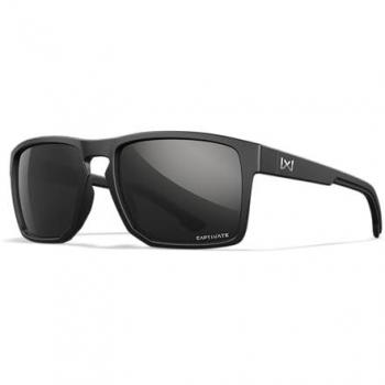 Wiley X Founder Polarized Sunglasses with Matte Black Frame and Black Mirror Lenses