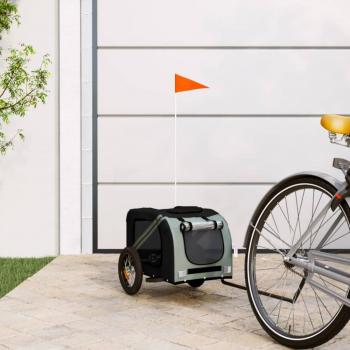Remolque de bicicleta para mascotas, fabricado en hierro y tela Oxford, disponible en colores gris y negro