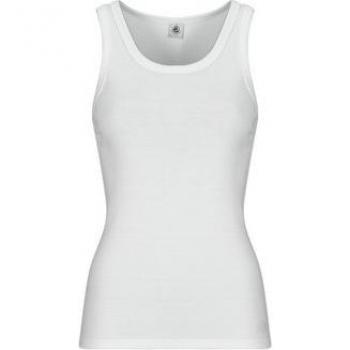 Camiseta sin mangas l'Iconique de algodón Petit Bateau mujer XS blanca