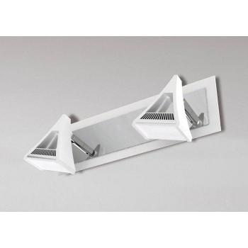 Foco Lineal LED Filippo 2 luces 10W 3000K, 900lm, Blanco Mate/Cromo Pulido, 3 años de Garantía