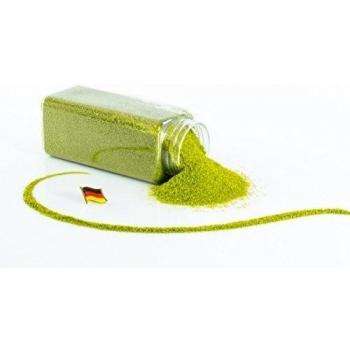 INNA-Glas Arena de Color - Arena Decorativa Timon, Color Verde Hierba, 0,1-0,5mm, 605ml Bote, Producido en Alemania - Tierra Artificial
