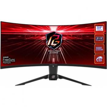 Monitor LED 34 Asrock PG34WQ15R3A Gaming Curvo