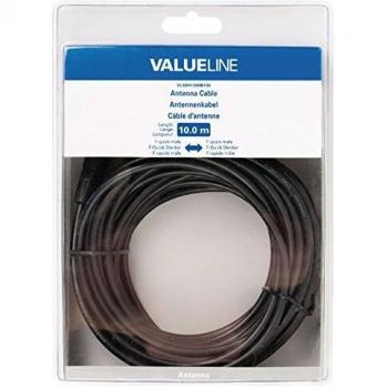 Quick F-Male to F-Male Antenna Cable 10m Black