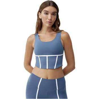 Born Living Yoga Top Vani Bluestone/White