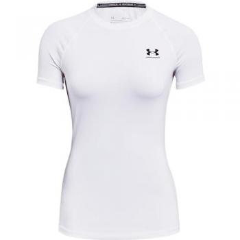Under Armour Women's HeatGear Compression Short Sleeve T-shirt - White - Size S