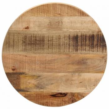 vidaXL Round Solid Wood Table Top Ø 60x2.5 cm Rough Mango