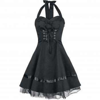 H&R London Vestido Encaje Algodón Vestido Negro XL