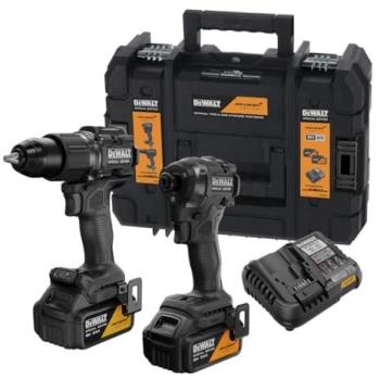 Kit Dewalt McLaren 18V - Taladro Percutor + Atornillador de Impacto 1/4'' + 2 Baterías Li-Ion 5Ah + Maletín TSTAK