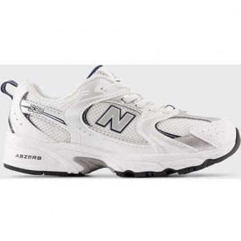 New Balance 530 Kids Casual Sneakers - White/Blue, Unisex, Bungee Closure