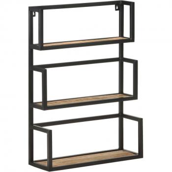 Rough Mango Wood Wall Shelf 60x20x85 cm