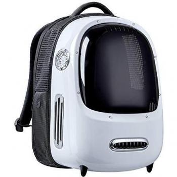PETKIT Mochila para Gatos, Mochila de Viaje para Cachorros, Ventilador Incorporado y Sistema de iluminación, Mochila para Transporte de Mascotas Bien Ventilada, Ligera y Cómoda