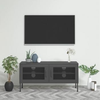 vidaXL TV Cabinet Anthracite 105x35x50 cm Steel