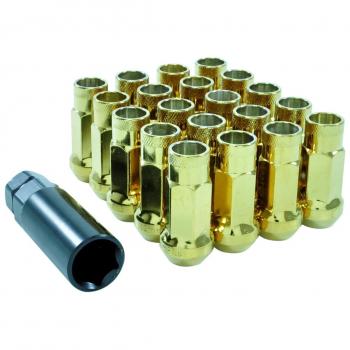Lug Nuts Acero M12 x 1,5 rueda tuercas Oro Honda Toyota Lexus Mazda Mitsubishi JDM)