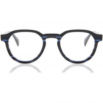 Armazón Completo Oval de Plástico Negro para Hombre - Gafas Recetadas Anti-Azules - Arise Collective